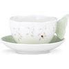 image:imageLenox Butterfly Meadow Figural Cup and Saucer Set YellowCup and Saucer  Green