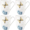 image:imageLenox Butterfly Meadow Hydrangea 4Piece Porcelain Mug Set 4 Count Pack of 1 MultiMugs  Set of 4
