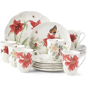 image:imageLenox 884474 Butterfly Meadow Holiday 4Piece Mug Set 12 Fl Oz 325 x 425Inch Christmas Dinnerware Hosting18Piece Dinnerware Set