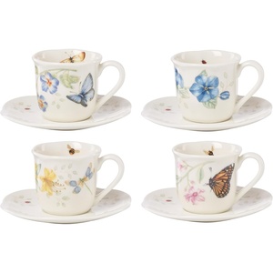 image:imageLenox 892798 Butterfly Meadow 6Piece Mug SetEspresso Cup  Saucer  Set of 4