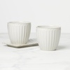 image:imageLenox 895081 French Perle Scallop Cylinder VaseHerb Pot with Tray