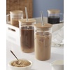 image:imageLenox Drinkware Tuscany Classics Cold Beverage Set Of 4 Iced Coffee Cups With Straws amp Lids Borosilicate Material Dishwasher Safe Coffee Glasses Drinking Glasses Glass Cups Clear 12 Piece