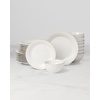 image:imageLenox 891196 French Perle Groove White 12Piece Pasta Bowl Dinnerware Set Service For 424Piece Dinnerware Set