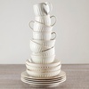 image:imageLenox 891196 French Perle Groove White 12Piece Pasta Bowl Dinnerware Set Service For 4Latte Mugs  Set of 2