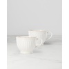 image:imageLenox 891196 French Perle Groove White 12Piece Pasta Bowl Dinnerware Set Service For 4Latte Mugs  Set of 2