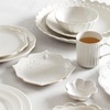 image:imageLenox 893544 French Perle Scallop 4Piece Accent Plate Set Matte OffWhite4Piece Place Setting White