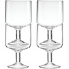 image:imageLenox 897841 Tuscany Classics Stackable Coolers Set Of 4 SmokeStackable Wine Glasses  Set of 4