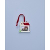 image:imageLenox Christmas Tree Ornaments House Frame Silverplated Ornament Square Picture Frame Red Ribbon for Hanging Christmas Decor Tree Decor Family Picture Ornaments Silver 1Piece 25x275Inch