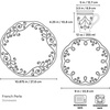image:imageLenox French Perle Dessert Plates White Set of 412Piece Dinnerware Set  Mugs