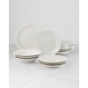image:imageLenox French Perle Dessert Plates White Set of 412Piece Dinnerware Set  Pasta Bowls