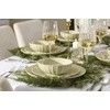 image:imageLenox Stoneware Dinnerware Sets For 8 French Perle Scallop Matcha 24Piece Dinnerware Set Service For 8 Dishwasher Safe Ceramic Plates Stoneware Dinner Plates and Bowls Sets Green 24 Piece