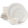 image:imageLenox 891196 French Perle Groove White 12Piece Pasta Bowl Dinnerware Set Service For 412Piece Place Setting