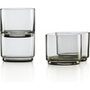 Short Glasses  Set of 4  Smoke