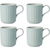 image:imageLenox French Perle Scallop Ice Blue Mug Set Set of 4 Stoneware Dinnerware Microwave amp Dishwasher SafeMugs  Set of 4  Ice Blue