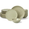 image:imageLenox Stoneware Dinnerware Sets For 8 French Perle Scallop Matcha 24Piece Dinnerware Set Service For 8 Dishwasher Safe Ceramic Plates Stoneware Dinner Plates and Bowls Sets Green 24 Piece