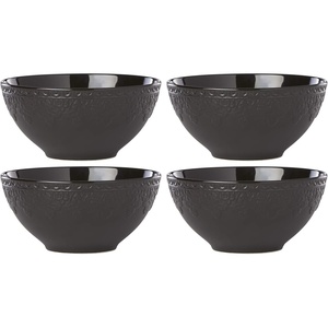 image:imageLenox 888917 Chelse Muse Fleur Matte Black 4Piece Bowl SetBowls  Set of 4