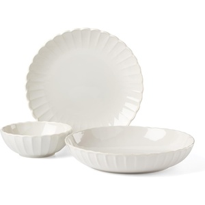 image:imageLenox 893544 French Perle Scallop 4Piece Accent Plate Set Matte OffWhite12Piece Dinnerware Set Bowls