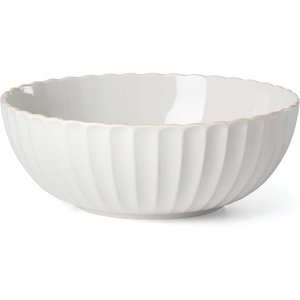 image:imageLenox 893544 French Perle Scallop 4Piece Accent Plate Set Matte OffWhiteServing Bowl White