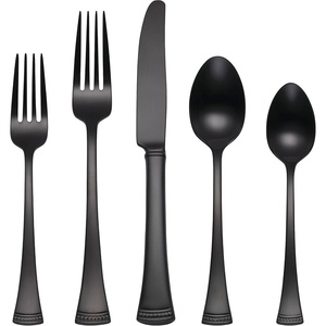 image:imageLenox 893677 Portola Black 20Piece Flatware Set20 Count