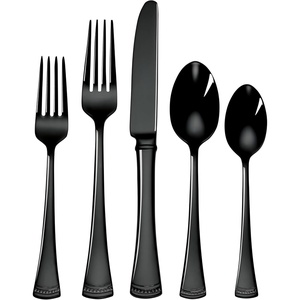 image:imageLenox 893677 Portola Black 20Piece Flatware Set345 LB