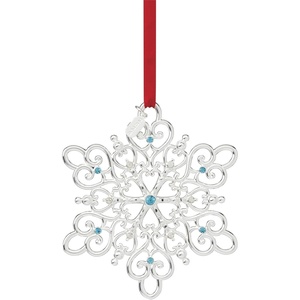 image:imageLenox 895766 2024 Silverplated Disney Castle Metal Ornament ChristmasSnow Majesty