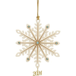 image:imageLenox 895777 2024 Winnie The Pooh Babys 1st Christmas Tree OrnamentGemmed Snowflake