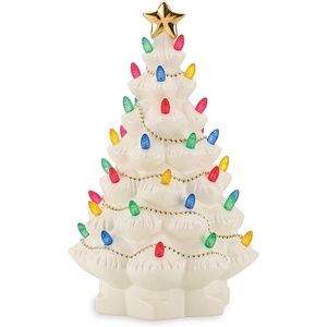 image:imageLenox 896878 Treasured Traditions Pink Lit Tree OrnamentLit Tree  Ivory