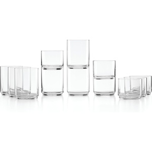 image:imageLenox 897841 Tuscany Classics Stackable Coolers Set Of 4 SmokeAssorted Glasses  Set of 12