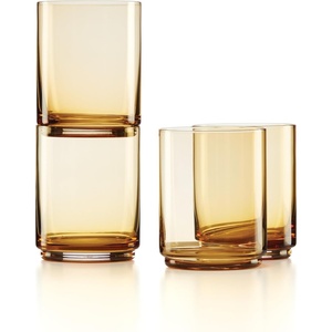 image:imageLenox 897841 Tuscany Classics Stackable Coolers Set Of 4 SmokeTall Glasses  Set of 4  Amber
