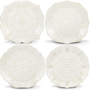 image:imageLenox French Perle Dessert Plates White Set of 4Plates  Set of 4