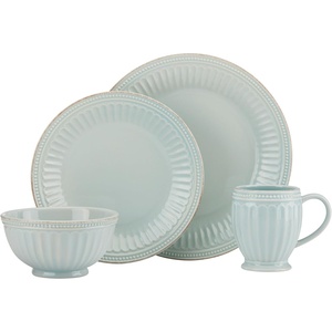 image:imageLenox French Perle Groove Dinnerware Stoneware Latte Mugs Set of 24Piece Place Setting