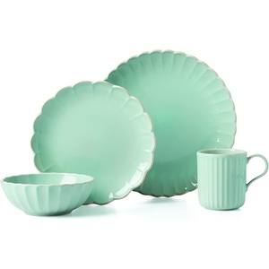 image:imageLenox French Perle Scallop Ice Blue 4Pc Place Setting 5554Piece Placesetting  Ice Blue