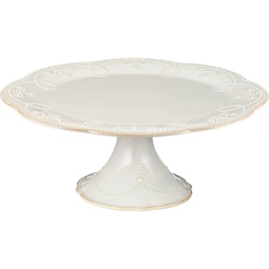 image:imageLenox French Perle White Tall Salt and Pepper Set Pedestal Cake Tray