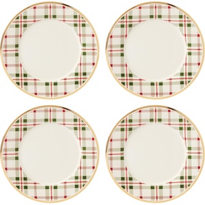 image:imageLenox 894967 Holiday Plaid 4Piece Mug Set Christmas Dinnerware HostingDinner Plates  Set of 4