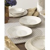 image:imageLenox Dinnerware Set Homespun 12Piece Set Service For 4 Stoneware Material Dishwasher amp Microwave Safe Home And Kitchen Dishes Kitchen And Dining Plates And Bowls Sets White 12 Pieces