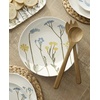 image:imageLenox Dinnerware Set Wildflowers Salad Bowl with Servers Set Service For 1 Dishwasher and Microwave Safe Stoneware Material Wooden Servers Mixing Bowl Kitchen and Dining White 3 Pieces