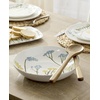 image:imageLenox Dinnerware Set Wildflowers Salad Bowl with Servers Set Service For 1 Dishwasher and Microwave Safe Stoneware Material Wooden Servers Mixing Bowl Kitchen and Dining White 3 Pieces