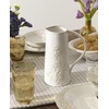 image:imageLenox Home And Kitchen Homespun Pitcher Stoneware Material Water Jug Dishwasher Safe Water Pitcher Table Decor Home Decor Decorative Pitchers Thistle DesignWhite 1 Piece 82 Ounce Capacity