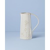 image:imageLenox Home And Kitchen Homespun Pitcher Stoneware Material Water Jug Dishwasher Safe Water Pitcher Table Decor Home Decor Decorative Pitchers Thistle DesignWhite 1 Piece 82 Ounce Capacity