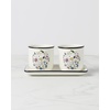 image:imageLenox Planters Chef Snoopy 3Piece Herb Pot and Tray Set Porcelain Kitchen Herb Planter Set for Indoor Herbs Home Decor Display Plant Pots Planter Snoopy Collection WhiteBlack 3 Pieces
