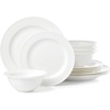 image:imageLenox Dinnerware Set Studio 1414 Rimmed 12Piece Set Service For 4 Bone China Material Dishwasher amp Microwave Safe Home And Kitchen Kitchen And Dining Plates And Bowls Sets White 12 Pieces