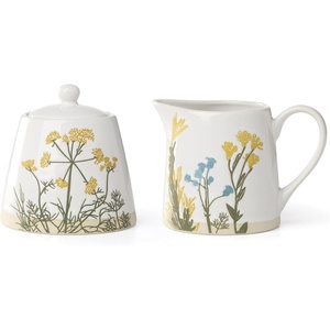 image:imageLenox Kitchen And Dining Wildflowers 2Piece Sugar And Creamer Set Stoneware Material Dishwasher amp Microwave Safe Kitchen Essentials Home White 2 Pieces 8 Oz Capacity Sugar Bowl amp Creamer
