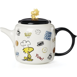 image:imageLenox Teapot Chef Snoopy Teapot Made Of Ceramic Porcelain Dishwasher Safe Tea Kettle Tea Pot Stovetop Kettle Chef Snoopy Design Home Kitchen And Dining White 1 Piece 40 Ounce Capacity
