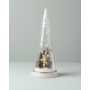 image:imageLenox 895174 Lit Christmas Cone with North Pole Snowman Scene Holiday Decor