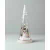 image:imageLenox 895174 Lit Christmas Cone with North Pole Snowman Scene Holiday Decor