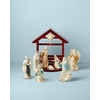 image:imageLenox 897698 First Blessing Boy with Donkey Figurine Christmas Decorations Indoor Decor Nativity Set10Piece Nativity Set