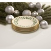 image:imageLenox Holiday 6Piece Dinner Plates Dinnerware Set Service For 6 Porcelain Dishwasher Safe Round Plates Set Holiday Red amp Green Perfect for Gatherings Christmas Dinnerware Ivory 6 PieceSaladDessert Plate