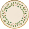image:imageLenox Holiday 6Piece Dinner Plates Dinnerware Set Service For 6 Porcelain Dishwasher Safe Round Plates Set Holiday Red amp Green Perfect for Gatherings Christmas Dinnerware Ivory 6 PieceSalad Plates  Set of 4