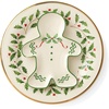 image:imageLenox Holiday 6Piece Dinner Plates Dinnerware Set Service For 6 Porcelain Dishwasher Safe Round Plates Set Holiday Red amp Green Perfect for Gatherings Christmas Dinnerware Ivory 6 PieceAccent Plate  Gingerbread