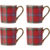 image:imageLenox 896685 Holiday Red Tartan Mugs Set of 4 Christmas Dinnerware Hosting Service For 4 35 x 325Inch Diameter 11 Fl OzMugs  Set of 4